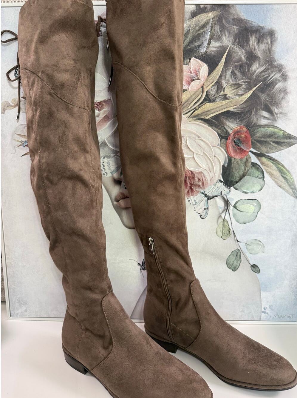 Mark Fisher suede over the knee riding boots